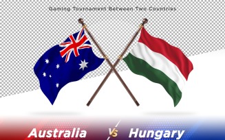 Australia versus Hungary Two Flags