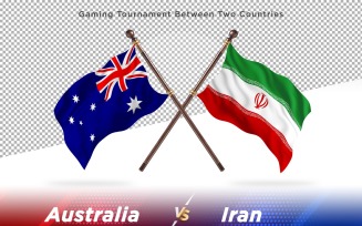 Australia versus Iran Two Flags