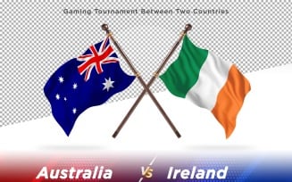 Australia versus Ireland Two Flags