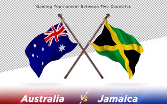 Australia versus Jamaica Two Flags