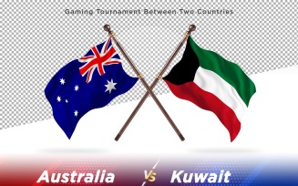 Australia versus Kuwait Two Flags