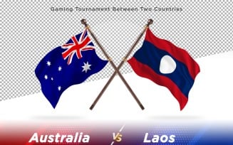 Australia versus Laos Two Flags