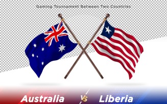 Australia versus Liberia Two Flags
