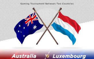Australia versus Luxembourg Two Flags