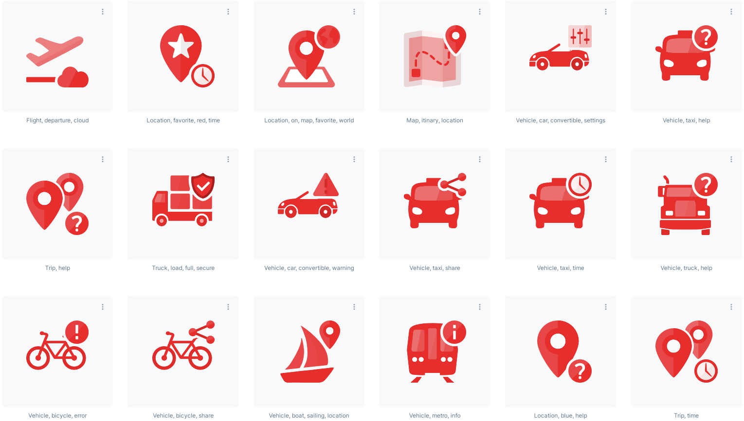 Transportation and Logistics Icons Set