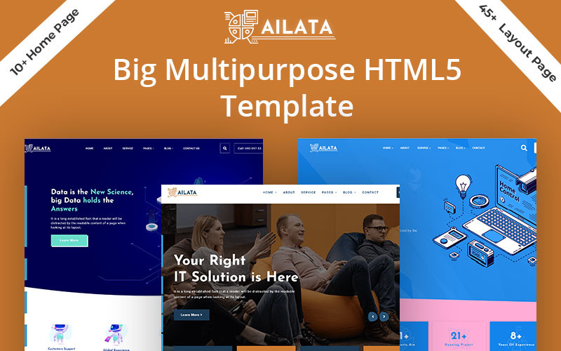 Ailata Big Multipurpose HTML5 Template Website Template