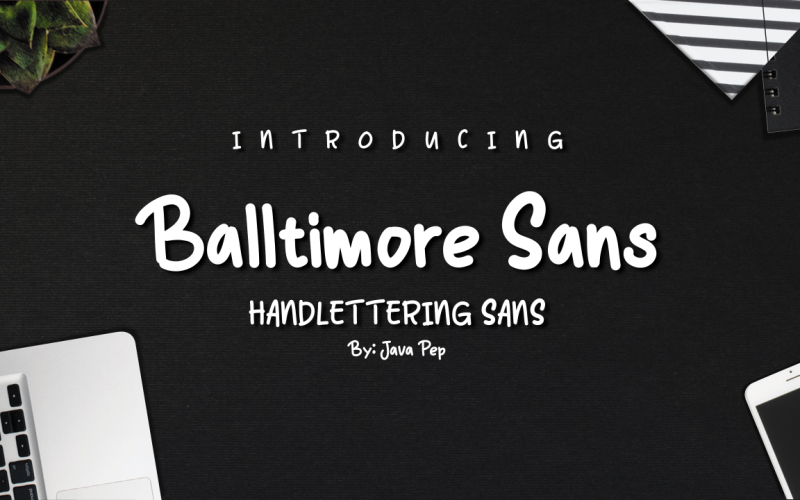 Balltimore Sans - Handlettering Sans Fonts