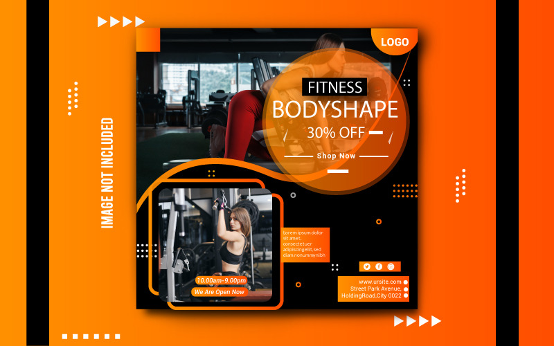 Gym Fitness Social Media Sale Banner