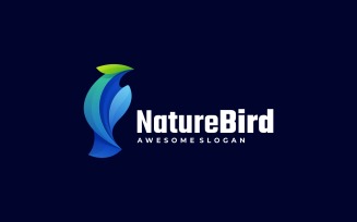 Nature Bird Gradient Logo Style