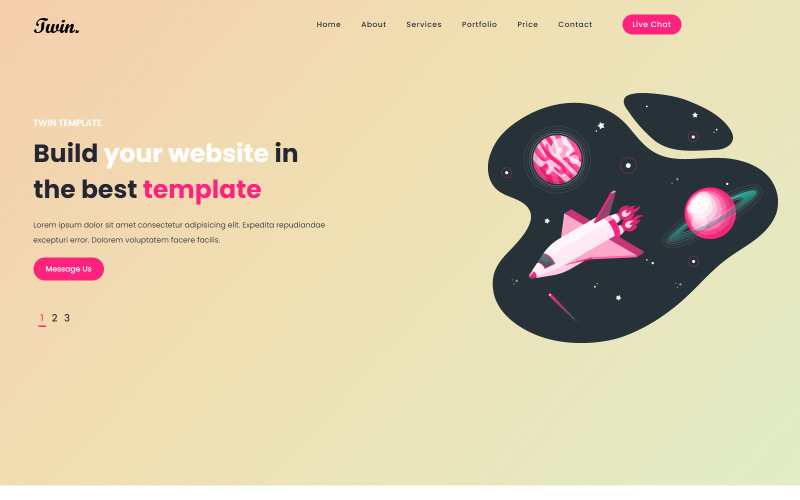 Twin - Landing HTML Template Solution Landing Page Template