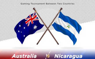 Australia versus Nicaragua Two Flags