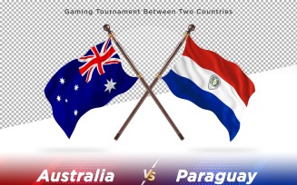 Australia versus Paraguay Two Flags