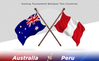 Australia versus Peru Two Flags