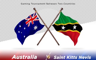 Australia versus saint Kitts Two Flags