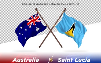 Australia versus saint Lucia Two Flags