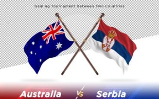 Australia versus Serbia Two Flags