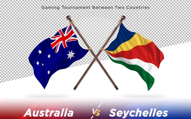 Australia versus Seychelles Two Flags Illustration