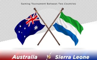 Australia versus sierra Leone Two Flags