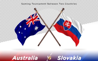 Australia versus Slovakia Two Flags