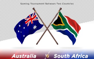 Australia versus south Africa Two Flags