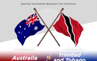 Australia versus Trinidad and Tobago Two Flags