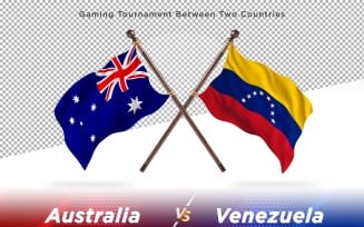 Australia versus Venezuela Two Flags