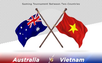 Australia versus Vietnam Two Flags