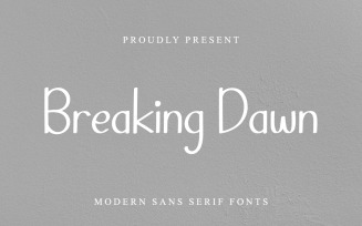 Breaking Dawn Sans Serif Display Font