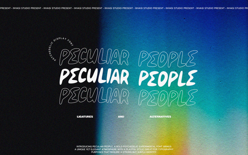 Peculiar People - Psychedelic Font