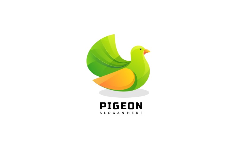 Pigeon Gradient Color Logo Logo Template