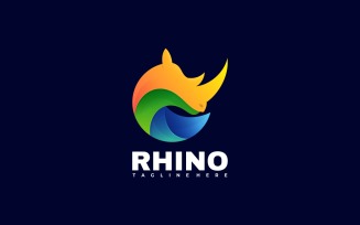 Rhinoceros Gradient Colorful Logo