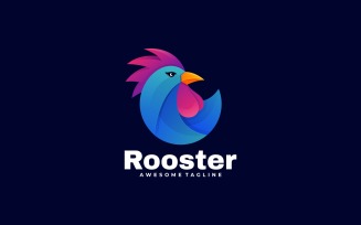 Rooster Gradient Color Logo Style