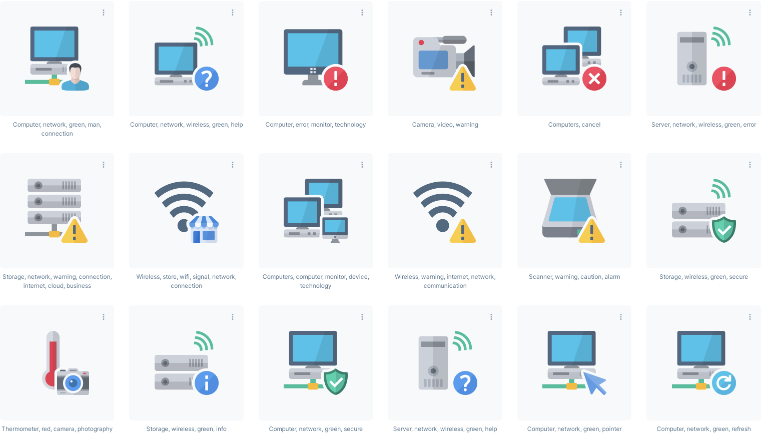 Electronics Network Hardware Technology Icons