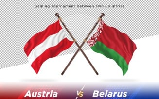 Austria versus Belarus Two Flags