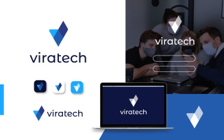 Viratech or letter v – Logo Template