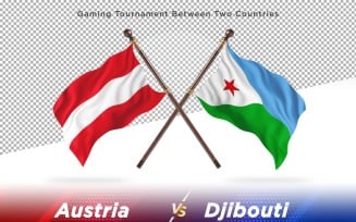 Austria versus Djibouti Two Flags