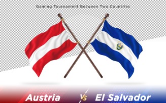 Austria versus el Salvador Two Flags