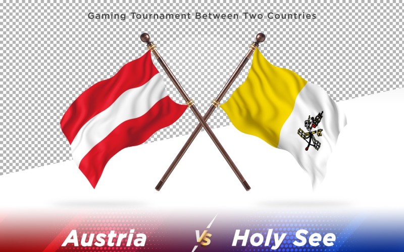 Austria versus holy see Two Flags Illustration