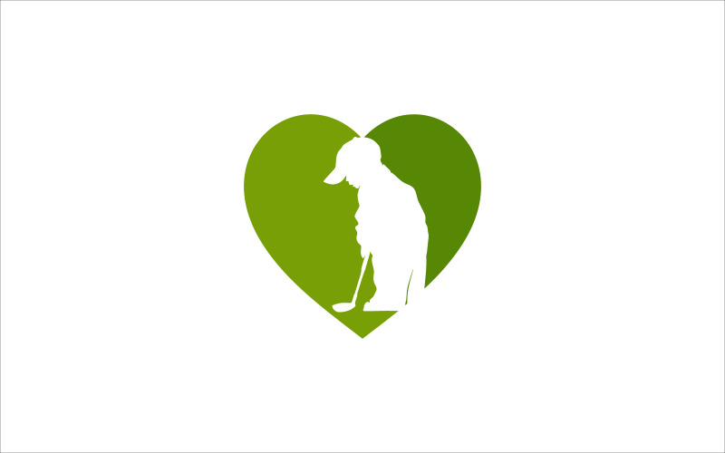 Child love golf vector template Logo Template
