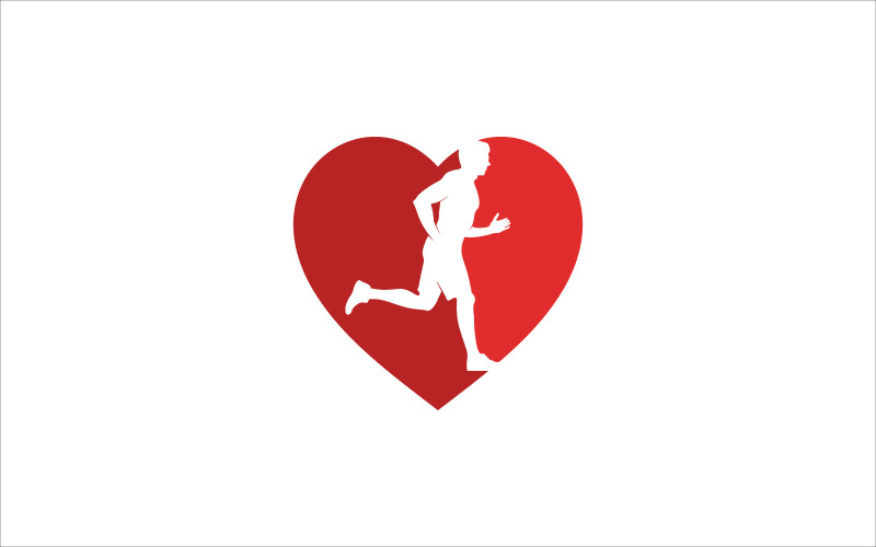 Love running vector template Logo Template