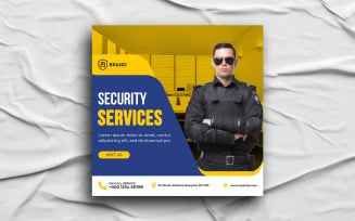 Security Services Instagram post Social Media Square Banner Template