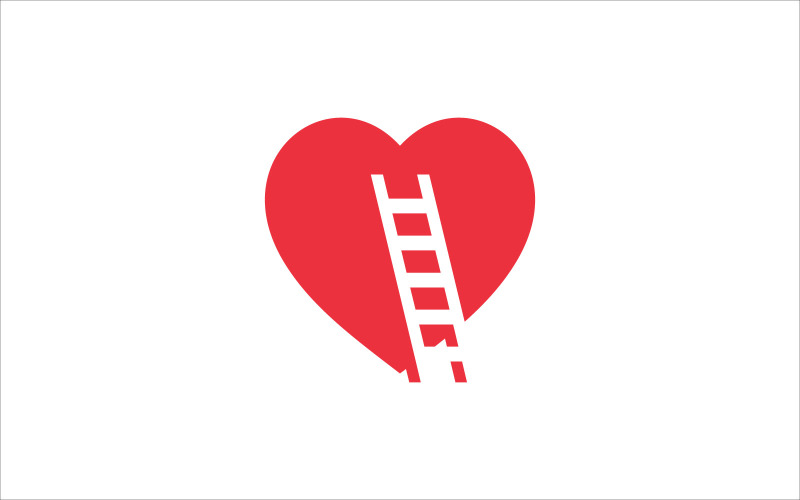 Up stair for love vector template Logo Template