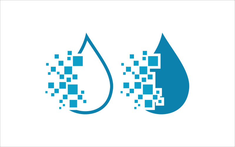 Water drop data vector template Logo Template