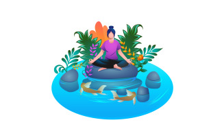 Yoga Illustration Concept Vector