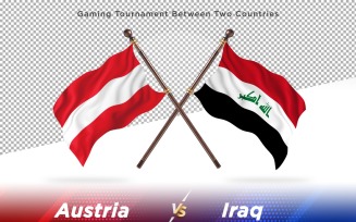 Austria versus Iran Two Flags