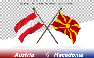 Austria versus Macedonia Two Flags
