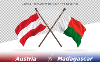 Austria versus Madagascar Two Flags