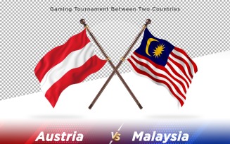 Austria versus Malaysia Two Flags