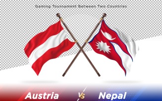 Austria versus Nepal Two Flags