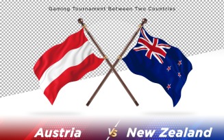 Austria versus new Zealand Two Flags